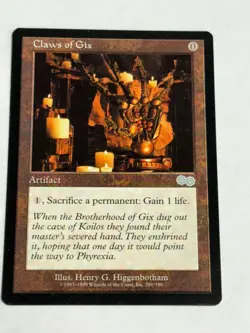 Claws of Gix - Urza's Saga - Magic The Gathering NM/M - Image 1