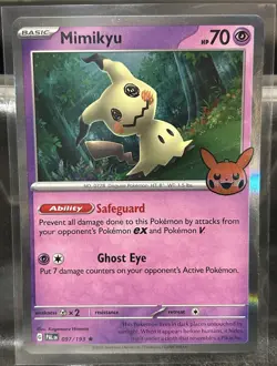 Pokemon TCG 2023 Trick or Trade Mimikyu Holo Rare Stamped 097/193 - Image 1