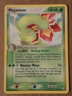 Pokemon Meganium 9/115 ex Unseen Forces Non-Holo Rare NM See Pictures - Image 1