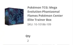 PRESALE Pokemon Center Phantasmal Flames ETB x2 CONFIRMED ORDER - Image 2