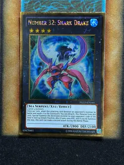 Yugioh Number 32: Shark Drake PGLD-EN044 Gold Rare NM - Image 1