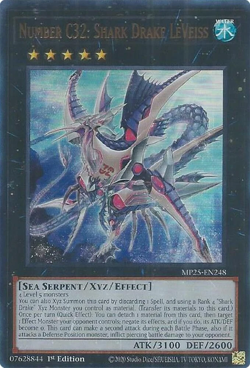 Yugioh! Number C32: Shark Drake LeVeiss - MP25-EN248 - Ultra Rare - 1st Edition - Image 1