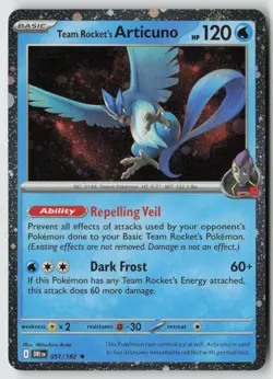 Team Rocket's Articuno 051/182 - Misc Cards & Products Cosmos Holo - PTCG - Image 1