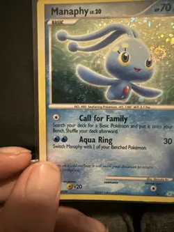 Manaphy 4/12 DP Trainer Kit: Manaphy Holo Pokemon Card LP* Swirl - Image 3