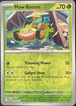 Mow Rotom 009/182 Sv10: Destined Rivals Reverse Holo - Pokemon Card - Image 1