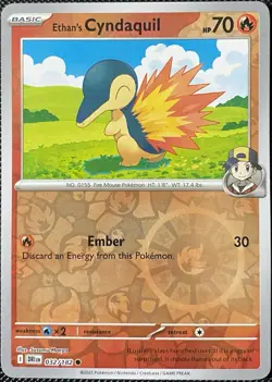 Ethan's Cyndaquil 032/182 Sv10: Destined Rivals Reverse Holo - Pokemon Card - Image 1