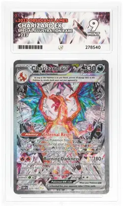 ACE 9 Mint Charizard ex 2023 Obsidian Flames 223/197 Pokemon Card - Image 1