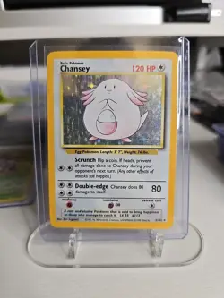 Chansey 3/102 Holo 1999 WOTC Pokemon TCG Base Set Unlimited Rare Card MP QC1 - Image 1