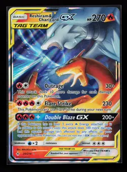 Reshiram & Charizard GX 20/214 Ultra Rare SM - Unbroken Bonds Pokemon Card - Image 1