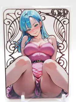Goddess Story - Pink Metal Waifu Card - Bulma - NUMBERED #/200 - Image 1