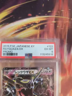 Pokemon Card Rayquaza Shiny Xy Promo Corocoro 2015 Holo Black Sta Japanese PSA 6 - Image 4