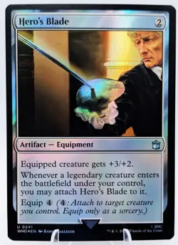 Hero's Blade (Foil) | Doctor WHO | EDH Commander Staple | MTG Voltron Equip| NM+ - Image 1