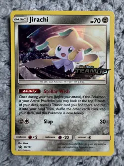 Pokemon Card Jirachi SM161 Black Star Promo Sun Moon Team Up Prerelease LP+ - Image 1