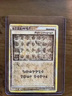 Alph Lithograph Two Trainer Secret Rare HGSS Unleashed Pokemon Card - Image 1