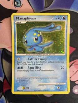 Pokemon TCG Manaphy Diamond & Pearl 9/130 Holo Rare Lp Swirl - Image 1