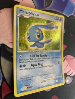 Pokemon TCG Manaphy Diamond & Pearl 9/130 Holo Rare Lp Swirl - Image 2