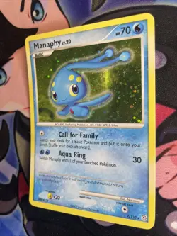 Pokemon TCG Manaphy Diamond & Pearl 9/130 Holo Rare Lp Swirl - Image 3