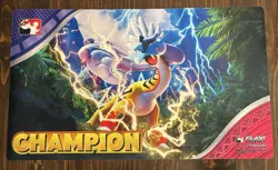 Play Pokemon League Cup Champion Playmats x2 Garchomp and Raging Bolt - New - Image 2