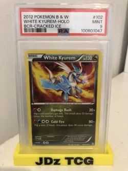 PSA 9 White Kyurem #102 Cracked Ice Holo. POKEMON Boundaries Crossed 2012. POP 2 - Image 4