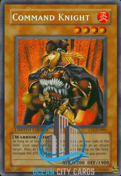 Yugioh Command Knight CT1-EN003 Limited Edition Secret rare NM - Image 3