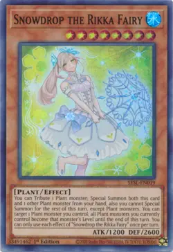 Yugioh! Snowdrop the Rikka Fairy - SESL-EN019 - Super Rare - 1st Edition Near Mi - Image 1