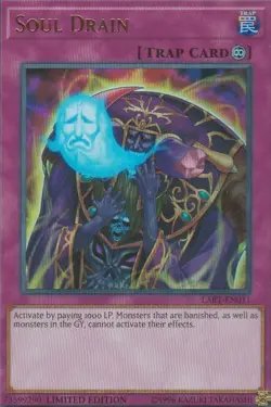 Yugioh! Soul Drain - LART-EN011 - Ultra Rare - Limited Edition Near Mint, Englis - Image 1