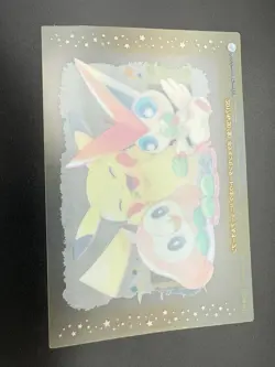 POKEMON CENTER 2017 CLEAR CARD PIKACHU VICTINI ROWLET PROMO RARE - Image 3