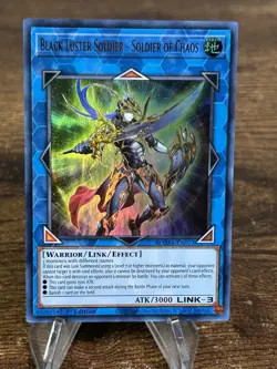 YuGiOh Card Black Luster Soldier - Soldier of Chaos MAMA-EN073 Ultra Rare 1st Ed - Image 1
