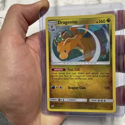 Dragonite 119/181 Sun & Moon Cosmos Holo HD SWIRL Pokemon Card LP+ Card Pokemon - Image 1