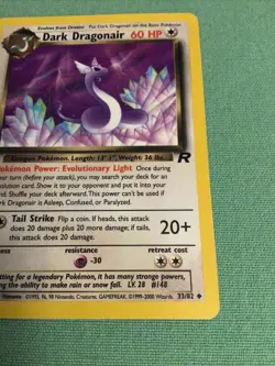 Dark Dragonair Non Holo 1st Edition 33/82 Pokemon Card - Image 5