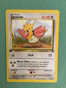 1st Edition Spearow 62/64 Jungle Set - Common Pokemon Card - Image 1