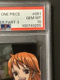 PSA 10 Nami One Piece x Morinaga Wafer Part3 Clear Card 2012 - Image 4