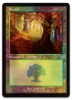 Forest (296) (Retro Frame) #296 (Foil) (NM) Innistrad Remastered INR Magic MTG - Image 1