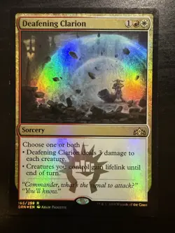 Deafening Clarion 165 - R - Guilds of Ravnica - Foil - MTG - LP - Image 1