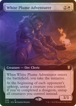 White Plume Adventurer - CLB #558 | FOIL | NM | MTG | EXTENDED ART - Image 1
