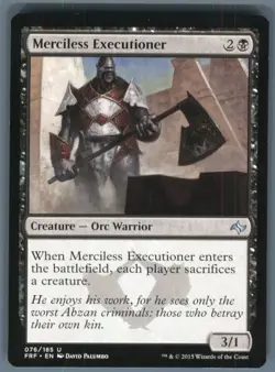 Magic the Gathering MTG Fate Reforged Merciless Executioner #76 - Image 1
