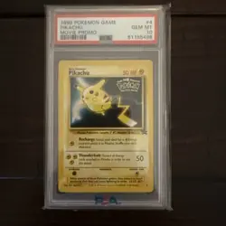 1999 POKEMON GAME MOVIE MOVIE PROMO #4 PIKACHU PSA 10 - Image 1