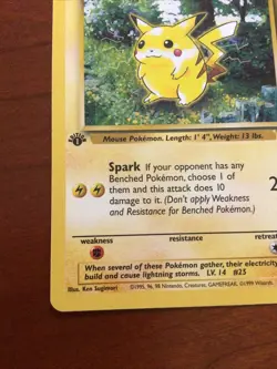 Pokemon TCG Pikachu 60/64 Jungle 1st Edition Red Cheeks 1999 Vintage Pokemon TCG - Image 4