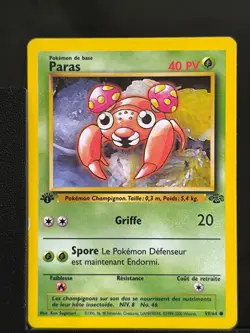 Carte Pokemon Paras 59/64 Edition 1 Ed 1 Jungle Wizards FR 3 - Image 2