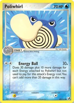 Poliwhirl 68/115 Unseen Forces Pokemon 002764 - Image 1