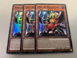 3x Alpha, the Master of Beasts 1st Euro English Super Rare RA01-EN022 Yu-Gi-Oh! - Image 1