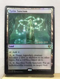 Tyrite Sanctum Foil Prerelease MTG Magic the Gathering Card Damaged Kaldheim KHM - Image 1