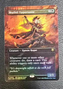 Morbid Opportunist (Borderless) Special Guests Foil MTG NM Magic Card - Image 1