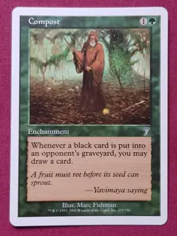 Magic The Gathering 7TH EDITION COMPOST green card MTG - Image 1