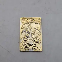 Vintage 1999 Burger King Pokemon Charizard 23k Gold Plated Trading Card - Image 1