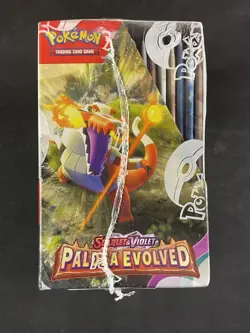 Pokemon Cards Paldea Evolved Booster Box Sealed S&V Top Slit Plastic - Image 4