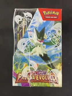 Pokemon Cards Paldea Evolved Booster Box Sealed S&V Top Slit Plastic - Image 5