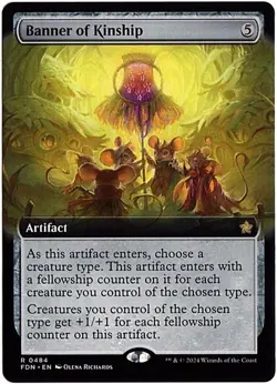 MTG Foundations Banner of Kingship Extended Art NM (Rare) - Image 1