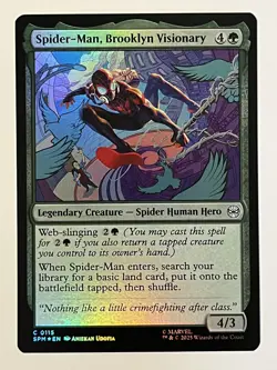 Spider-Man, Brooklyn Visionary Marvel's Spider-Man Foil MTG NM - Image 1