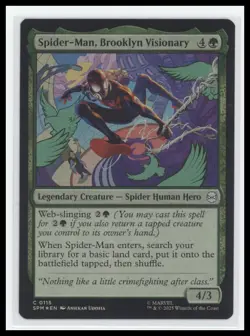 🕸 MTG Marvel’s Spider-Man Spider-Man, Brooklyn Visionary Foil - Rare 🕸 - Image 1